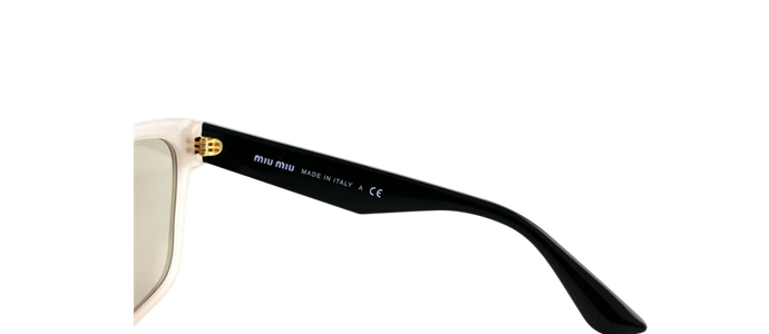 NEW Authentic MIU MIU Opal Argil Cateye Stardust Sunglasses 0MU 06RS UE2-5J2