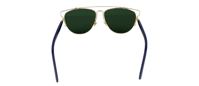 RARE New Christian DIOR TECHNOLOGIC Gold Blue Green Lens Pilot Sunglasses 1UU O7
