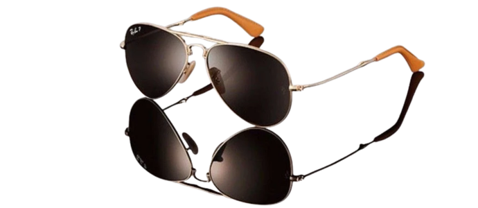 RAY-BAN Folding Aviator 22KT GOLD P3 Plus Sunglasses RB 3479KQ 001/M7