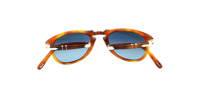 POLARIZED Steve McQueen PERSOL Folding Havana Blue Sunglasses PO 714 SM 96/S3 54