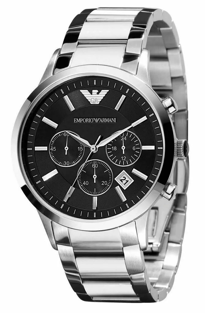 Emporio Armani Men's Chronograph 43mm Black Dial Watch AR2434
