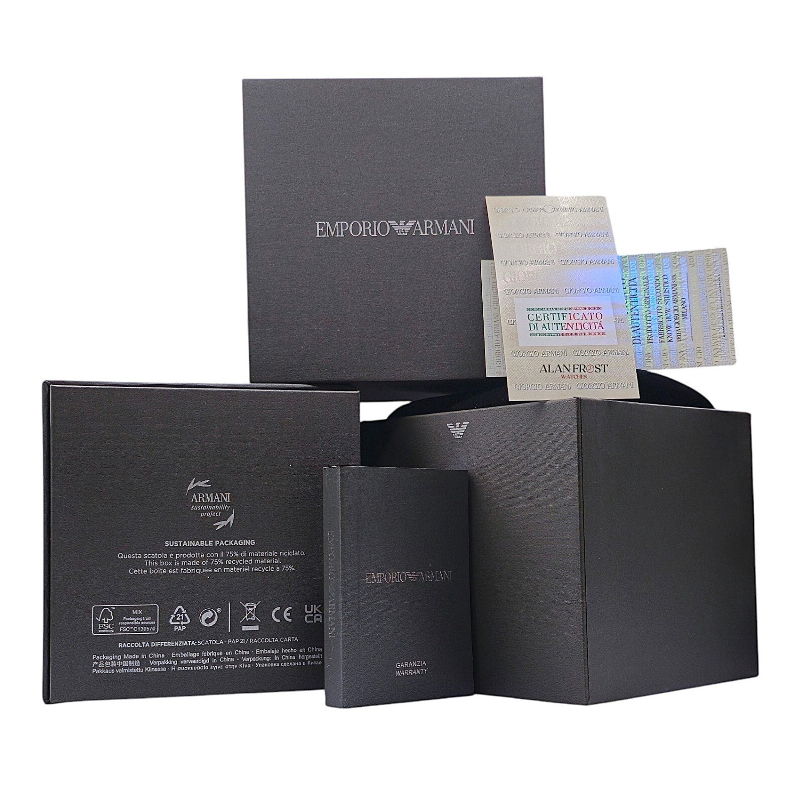 Emporio Armani Men's Chronograph 43mm Black Dial Men Watch AR2434