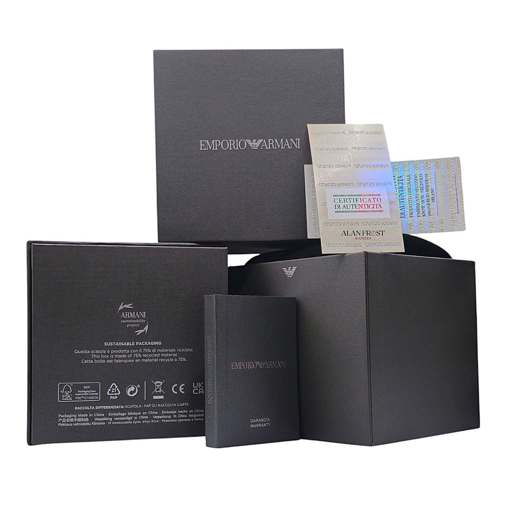 Emporio Armani Men's Chronograph 43mm Black Dial Watch AR2434