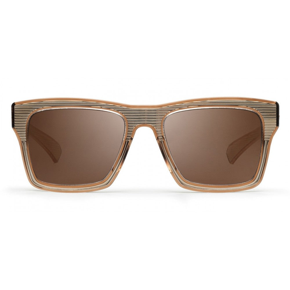 DITA INSIDER TWO Gold Clear Brown Square Sunglasses DRX 2090BT