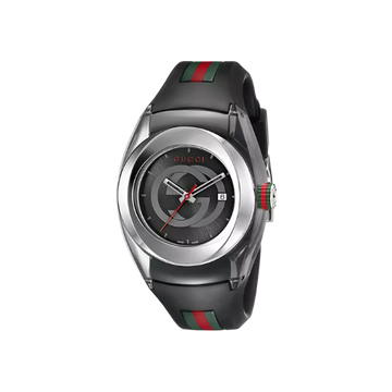 GUCCI SYNC L Stainless Steel with Black Rubber Strap Unisex Watch YA137301