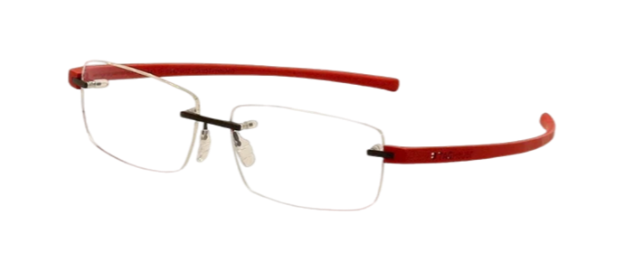 TAG HEUER Reflex 3 Black Red EyeGlasses Frame TH 3942 002 6015