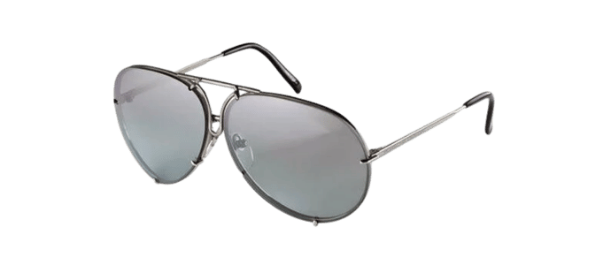NEW Authentic PORSCHE DESIGN Silver Titanium Aviator Sunglasses P 8478 B 66 MM L