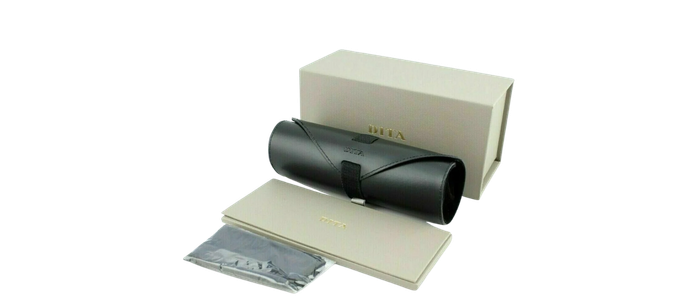 NEW Genuine DITA Glasses Box Leather Roll Case Cleaning Cloth Sunglass Packaging