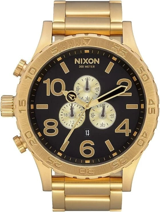 Nixon 51-30 Chrono Gold & Black Stainless Steel Men Watch A083-510