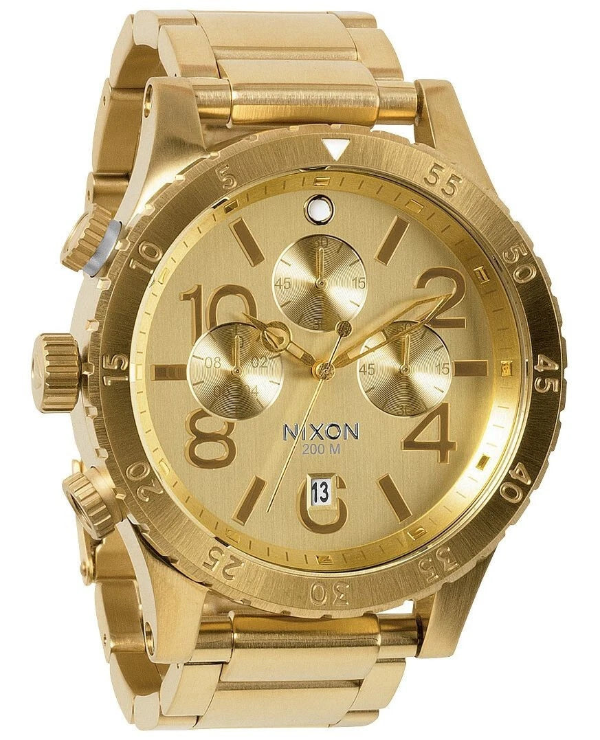 Nixon 48-20 Chrono All Gold Dial Men's Designer Watch A486-502