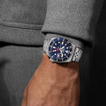 Seiko 5 Sports Automatic GMT Blue Dial Stainless Steel Men's Watch SSK003K1