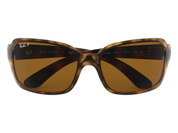 RAY-BAN RB4068 Tortoise Square Wrap B-15 Glass Lens Sunglasses 642