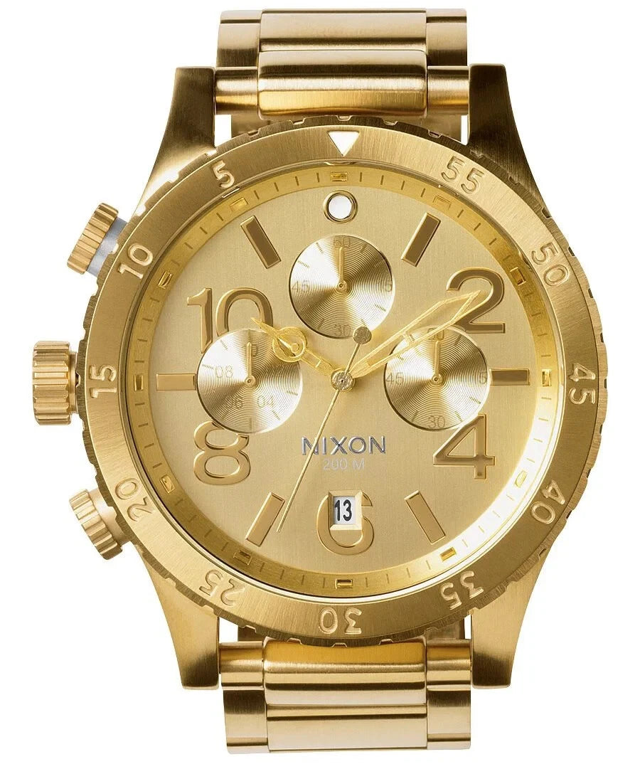 Nixon 48-20 Chrono All Gold Dial Men's Designer Watch A486-502