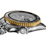 Seiko 5 Sports Automatic GMT SKX Gray Dial Gold Bezel Men's Watch SSK021