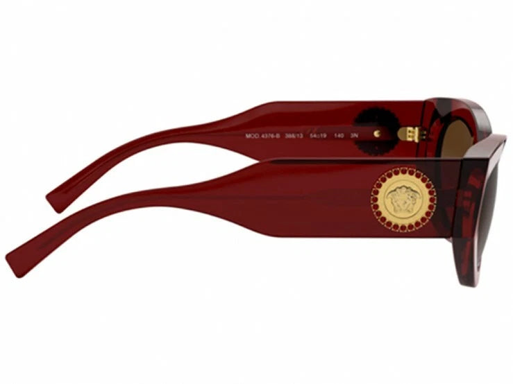 VERSACE Medusa Crystals Burgundy Gold Sunglasses Mod VE 4376B 388/13