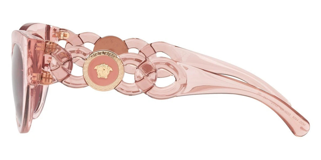 VERSACE Medusa Chain Transparent Pink Women Sunglasses VE4408 533969 52