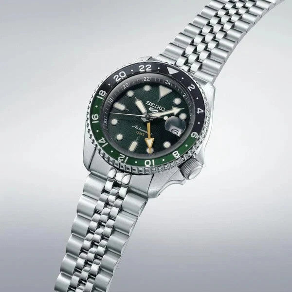 Seiko 5 Sports Automatic GMT 42.5mm Green Dial SKX Men's Watch SSK035 K1