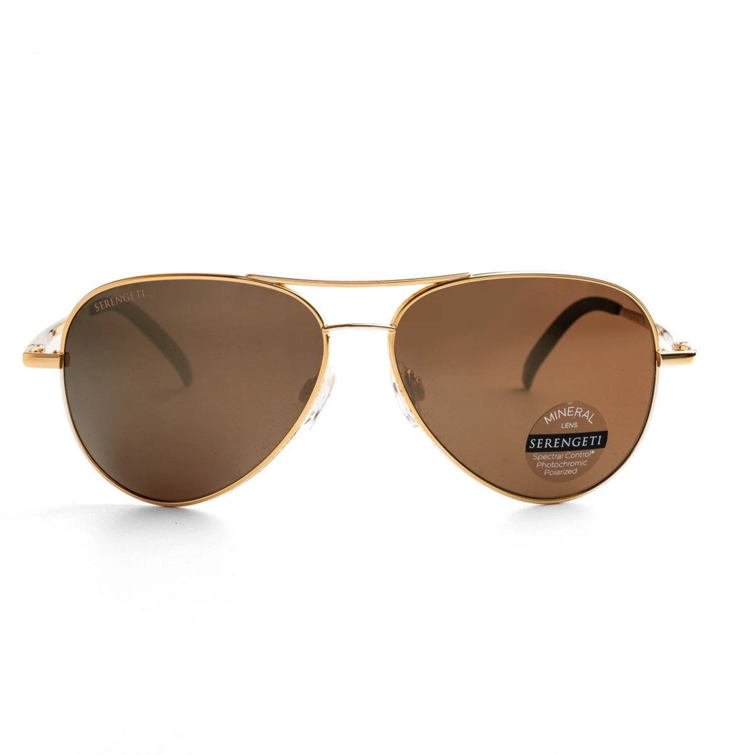 POLARIZED SERENGETI Carrara Small Drivers Gold Glass Lens Metal Sunglasses 8551