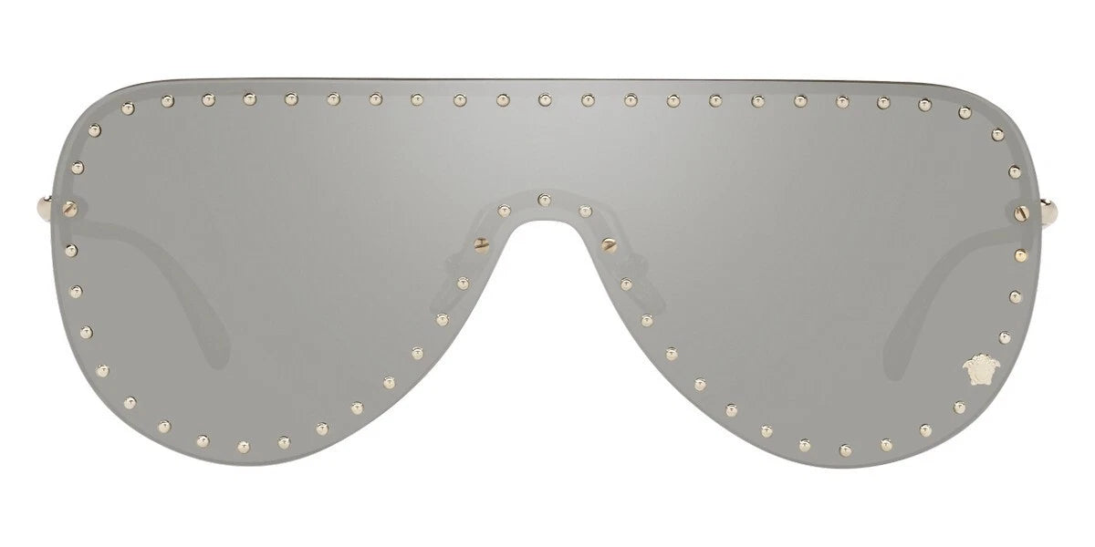 VERSACE Glam Medusa Gold Aviator Mirror Women Sunglasses VE2230B 12526G