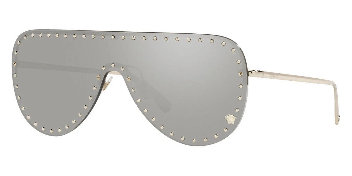 VERSACE Glam Medusa Gold Aviator Mirror Women Sunglasses VE2230B 12526G