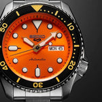 Seiko 5 Sports Automatic 42.5mm Orange Dial Steel SKX Men's Watch SRPD59 K1