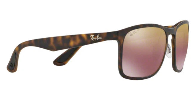 RAY-BAN CHROMANCE Polarized Tortoise Square Sunglasses RB4264 8946B