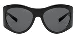 Genuine VERSACE Medusa Black Gray Pilot Wrap Sunglasses VE4392 GB1/87