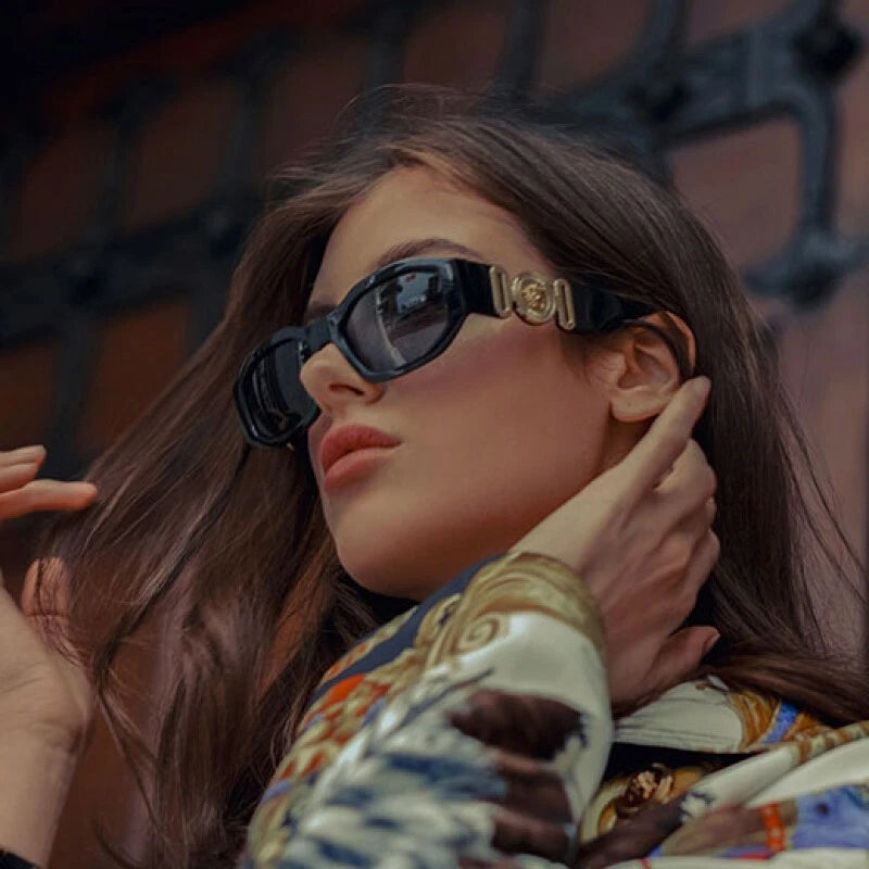 VERSACE VE4361 BIGGIE Medusa Havana Hexagonal Sunglasses 5217/73