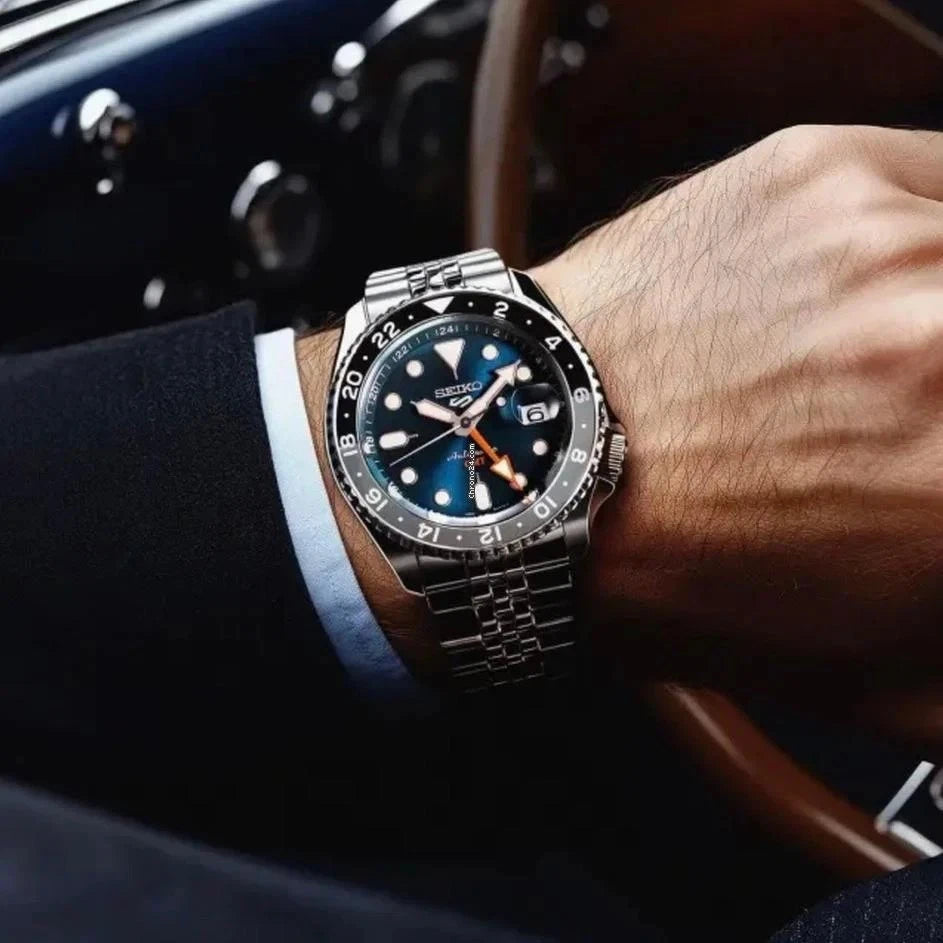 Seiko 5 Sports Special Edition "Velocity Blue" GMT Men's Watch SSK045K1