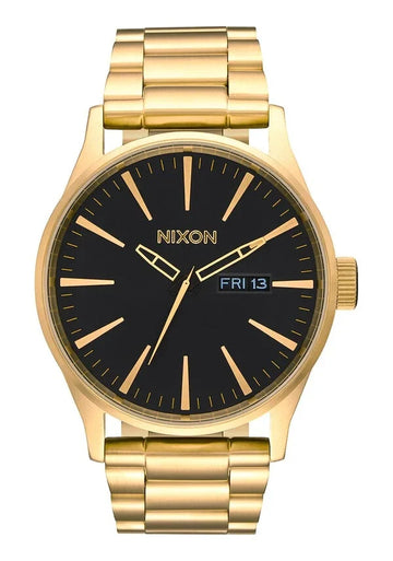 Nixon Sentry SS All Gold & Black Dial 42mm Mens Wrist Watch A356-510