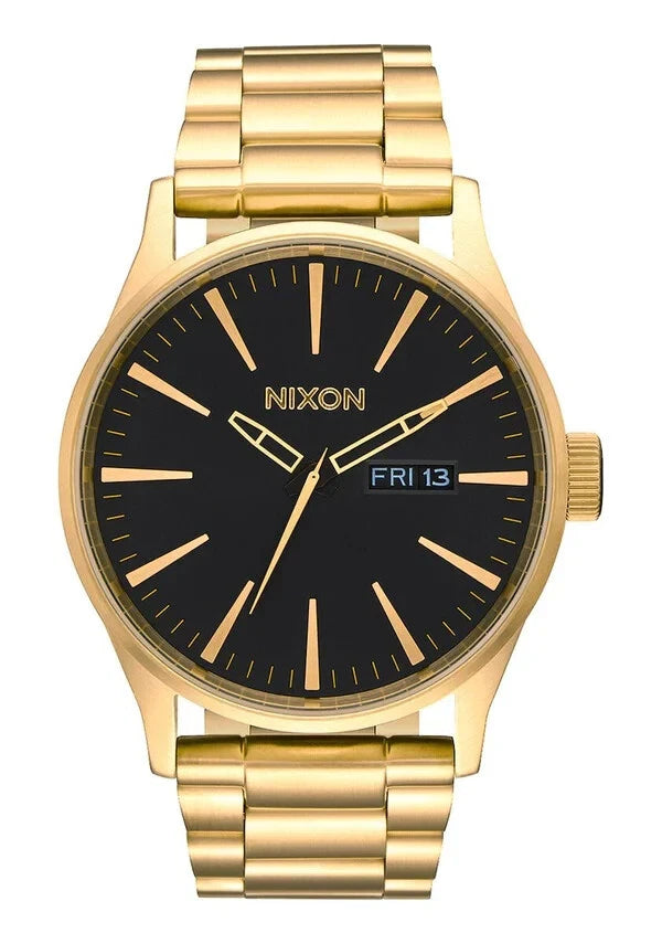 Nixon Sentry SS All Gold & Black Dial 42mm Mens Wrist Watch A356-510