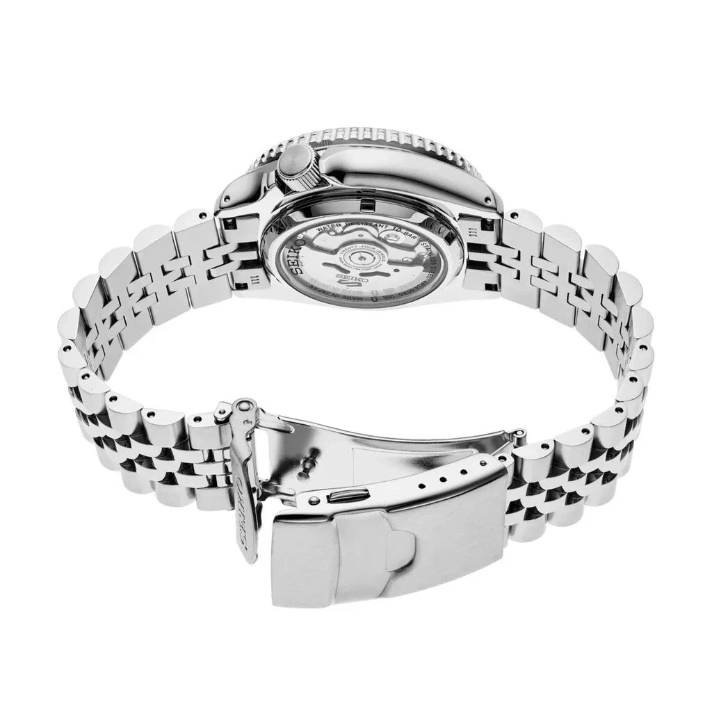 Seiko 5 Sports Automatic GMT SKX Gray Dial Gold Bezel Men's Watch SSK021