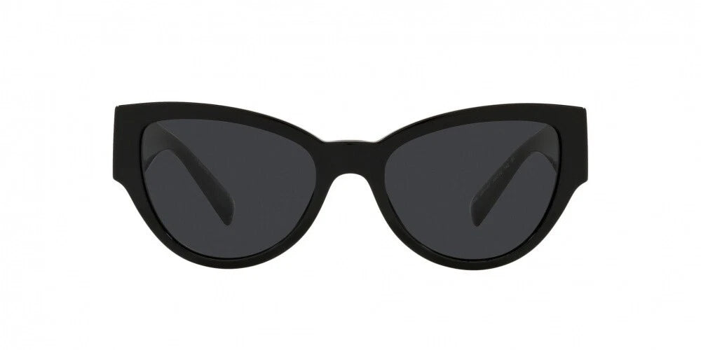 VERSACE Black Grey CatEye Medusa Logo Women Sunglasses VE4398 GB187