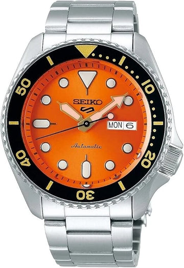 Seiko 5 Sports Automatic 42.5mm Orange Dial Steel SKX Men's Watch SRPD59 K1