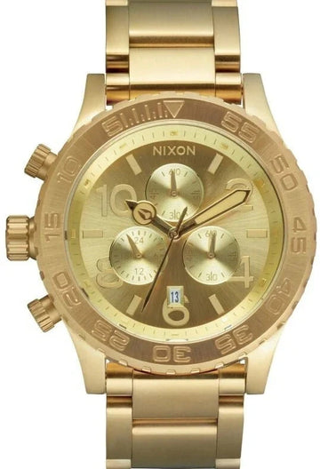 Nixon 42-20 Chrono All-Gold Champagne Dial Men's Watch A037-502