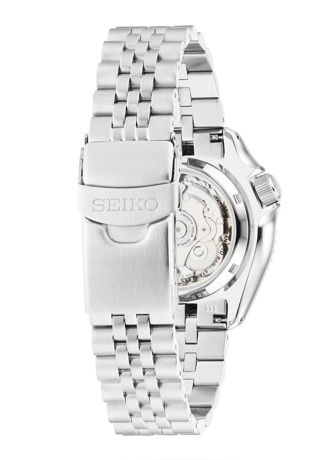 SEIKO 5 Sports Automatic GMT Silver Black Dial Men's Watch SSK001 K1