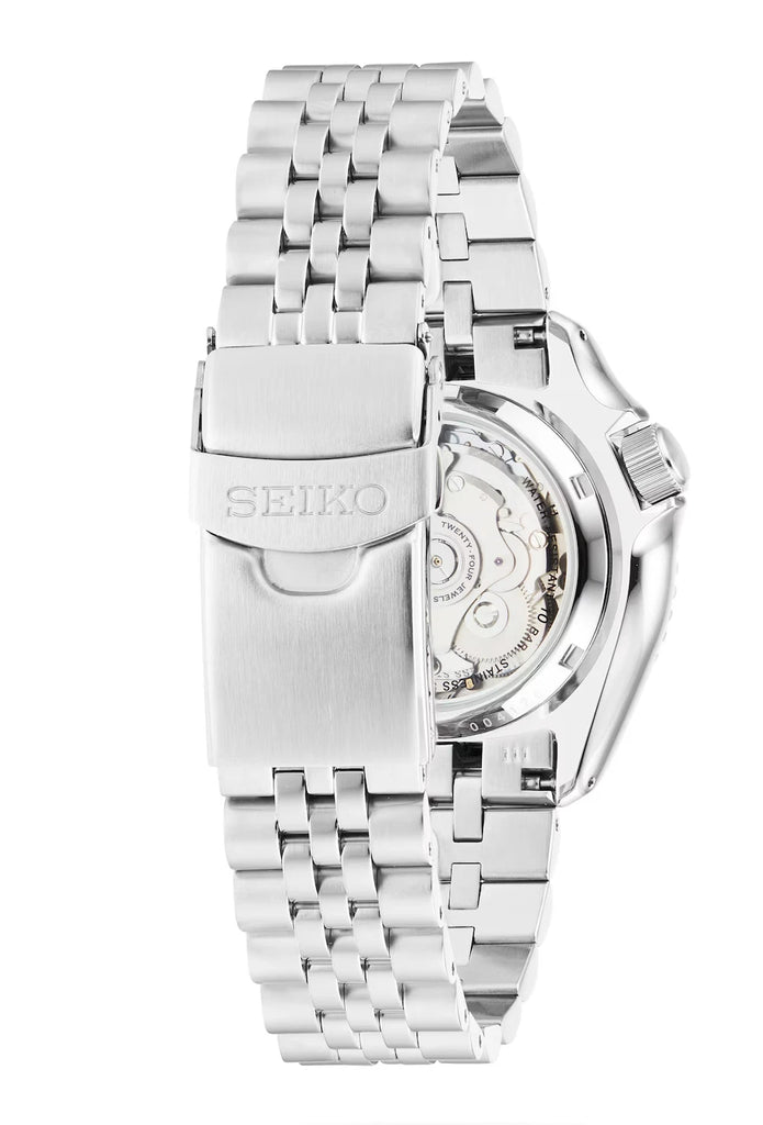 SEIKO 5 Sports Automatic GMT Silver Black Dial Men's Watch SSK001 K1