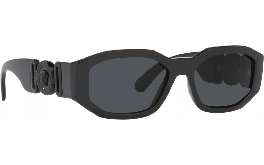 VERSACE VE 4361 BIGGIE Medusa Black Grey Hexagonal Sunglasses 536087