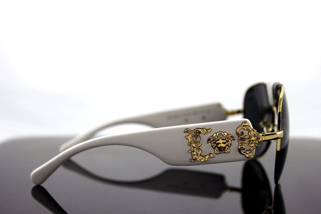 VERSACE Runway Aviator White Gold Metal Sunglasses VE 2150Q 134187