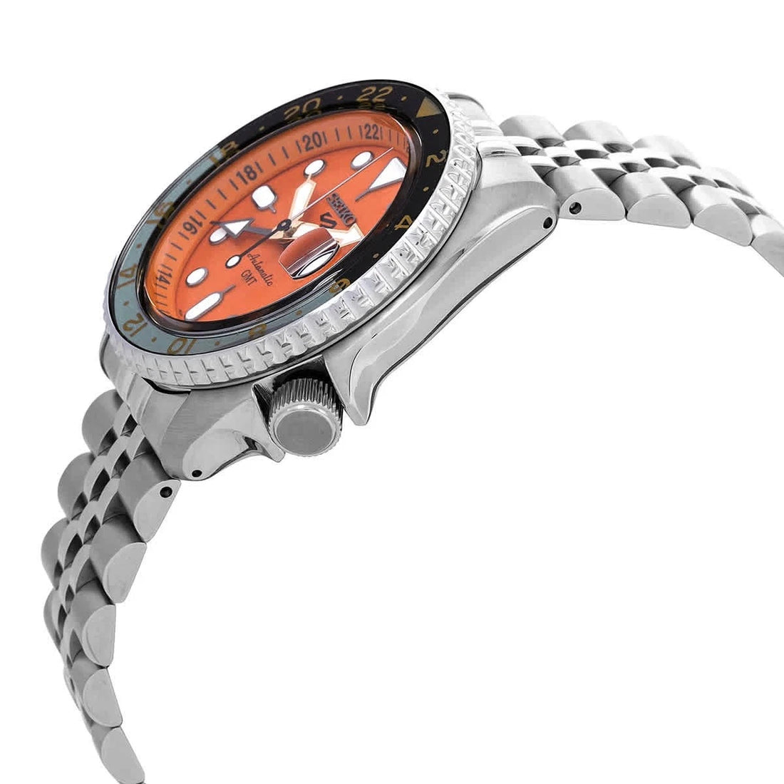 Seiko 5 Sports Automatic GMT Orange Dial 42.5mm SKX Men's Watch SSK005 K1