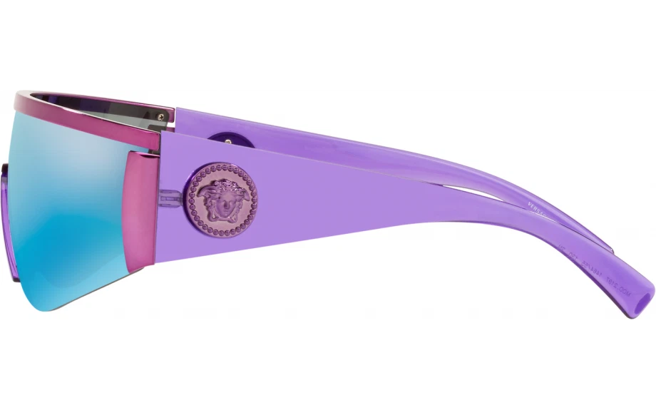 VERSACE TRIBUTE Pink Blue Mirror Shield Sunglasses VE 2197 1464/55