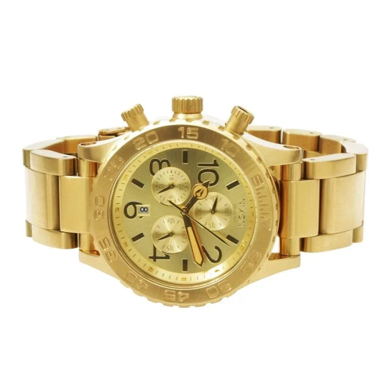 Nixon 42-20 Chrono All-Gold Champagne Dial Men's Watch A037-502