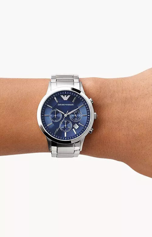 EMPORIO ARMANI Chronograph 43mm Navy Blue Dial Men's Watch AR2448