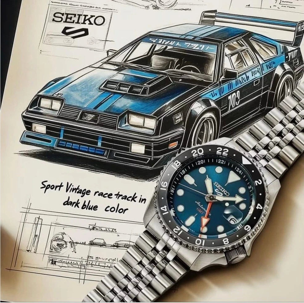 Seiko 5 Sports Special Edition "Velocity Blue" GMT Men's Watch SSK045K1