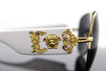 VERSACE Runway Aviator White Gold Metal Sunglasses VE 2150Q 134187