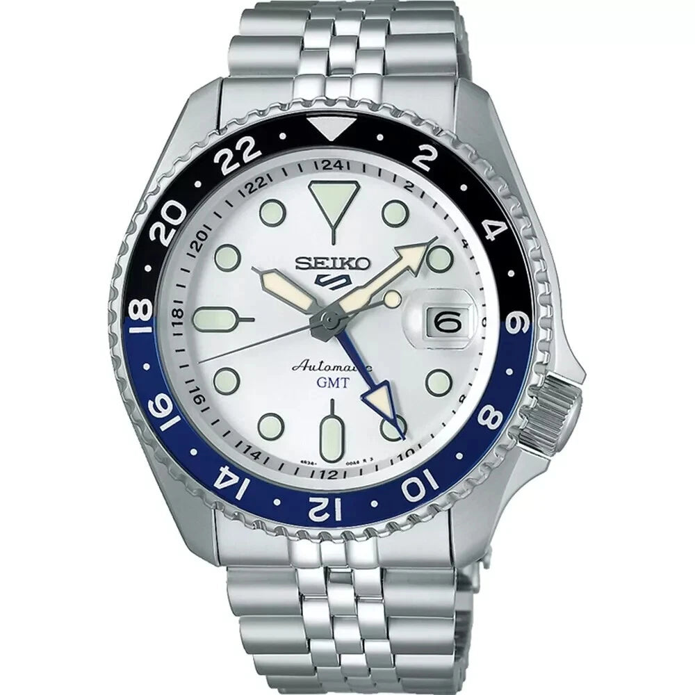 Seiko 5 Sports Automatic GMT 42.5mm White Dial SKX Men's Watch SSK033 K1