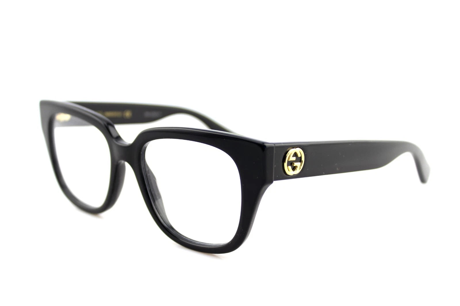 GUCCI Womens Glossy Black Eye Glasses Frame CatEye GG 0037O 001 37O
