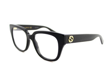 GUCCI Womens Glossy Black Eye Glasses Frame CatEye GG 0037O 001 37O