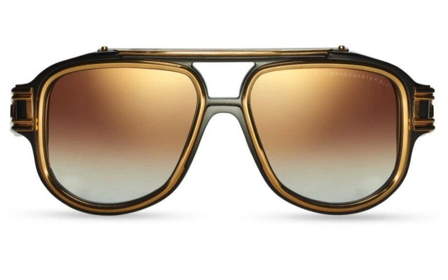 DITA GRANDMASTER SIX Titanium Aviator Black Gold Sunglasses DTS 900 01A