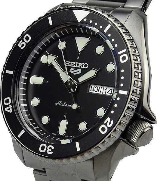 Seiko 5 Sports Automatic 42.5mm Black Dial Steel Men's Watch SRPD65 K1